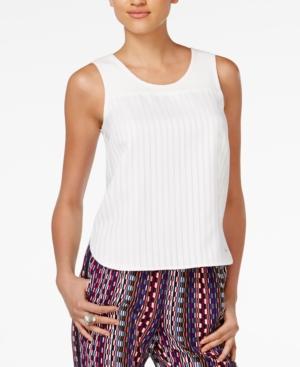Armani Exchange Textured-stripe Tank Top
