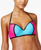 California Waves Sunkissed Colorblocked Push-up Underwire Bikini Top Women's Swimsuit