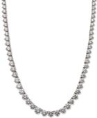 Arabella Sterling Silver Necklace, Swarovski Zirconia Necklace (53 Ct. T.w.)