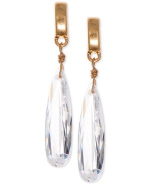 Lonna & Lilly Gold-tone Elongated Crystal Drop Earrings