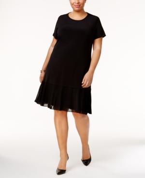 Calvin Klein Plus Size Pleated-hem Sheath Dress