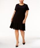 Calvin Klein Plus Size Pleated-hem Sheath Dress