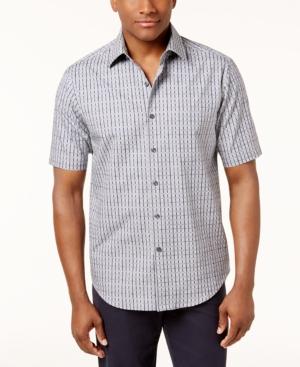 Tasso Elba Men's 100% Cotton Grid-pattern Cotton Shirt, Created For Macy's