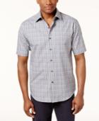 Tasso Elba Men's 100% Cotton Grid-pattern Cotton Shirt, Created For Macy's