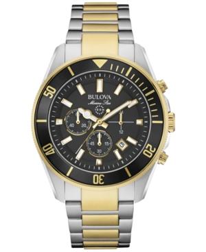 Bulova Men's Chronograph Marine Star Two-tone Stainless Steel Bracelet Watch 43mm 98b249