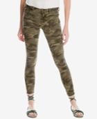 Max Studio London Camouflage Frayed-hem Skinny Jeans, Created For Macy's