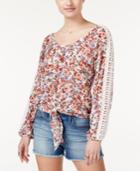 American Rag Printed Tie-front Blouse, Only At Macy's