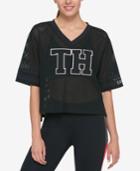 Tommy Hilfiger Cropped Mesh T-shirt, Created For Macy's