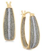 Diamond Glitter Hoop Earrings (1/3 Ct. T.w.) In 18k Gold Over Sterling Silver