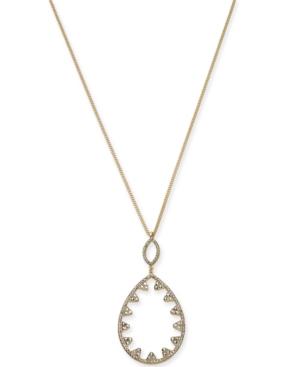 I.n.c. Gold-tone Pave Open Pendant Necklace, 32 + 3 Extender, Created For Macy's