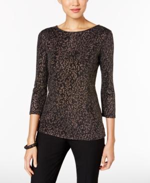 Msk Tulip-back Metallic Top