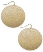 I.n.c. Large Gold-tone Glitter Flat Hoop Earrings, 2, Created For Macy's