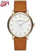 Marc By Marc Jacobs Women's Baker Tan Leather Strap Watch 36mm Mbm1316