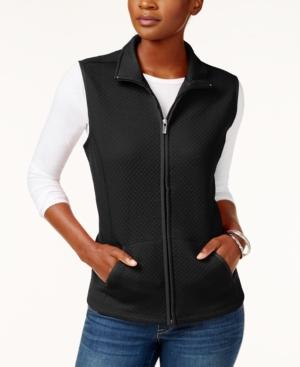 Karen Scott Quilted Fleece Vest, Only At Macy's
