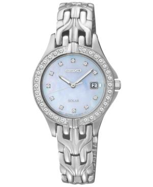 Seiko Women's Solar Excelsior Stainless Steel Bracelet Watch 27mm Sut083