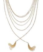 Inc International Concepts Gold-tone Multi-chain & Tassel Layered Necklace, 17 + 3 Extender, Created For Macy's