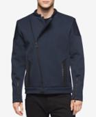 Calvin Klein Men's Premium Twill Textured Moto Jacket