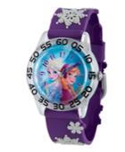 Disney Frozen Anna And Elsa Girls' Plastic Time Teacher Watch