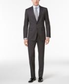 Calvin Klein Men's Slim-fit Black Micro Pinstripe Suit