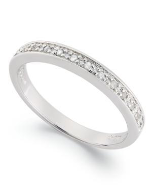 Diamond Ring, Sterling Silver Diamond Band (1/10 Ct. T.w.)
