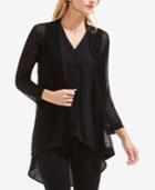Vince Camuto Perforated Open-front Cardigan