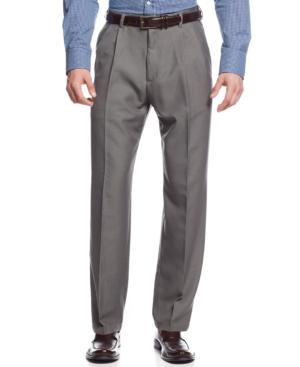 Haggar Classic-fit Microfiber Performance Pleated Dress Pants