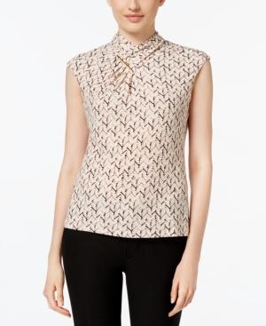 Calvin Klein Printed Embellished Top