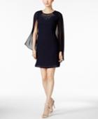 Vince Camuto Capelet Sequined Sheath Dress