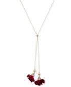 I.n.c. Gold-tone Fabric Rose 38 Lariat Necklace, Created For Macy's