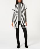 Marcus Adler Cozy Geometric Poncho