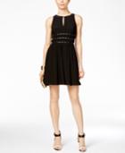 Jessica Simpson Sleeveless Keyhole Studded Dress