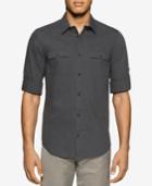 Calvin Klein Men's Denim Striped Short-sleeve Shirt