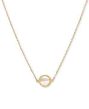 Mother-of-pearl 17 Pendant Necklace In 14k Gold