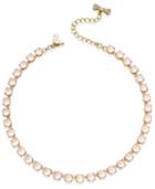 Kate Spade New York Gold-tone Pink Crystal Collar Necklace