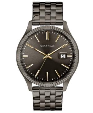 Caravelle New York By Bulova Men's Gunmetal Stainless Steel Bracelet Watch 41mm