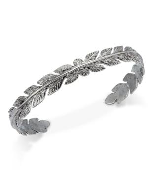 Vera Bradley Silver-tone Metal Feather Cuff Bracelet