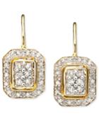 Diamond Earrings, 14k Gold Square Diamond (1/4 Ct. T.w.)