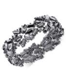 Inc International Concepts Hematite-tone Stone Cluster Stretch Bracelet, Created For Macy's