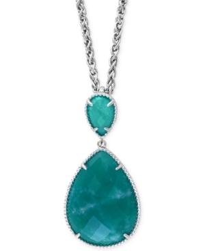 Effy Amazonite Pendant Necklace (15-3/4 Ct. T.w.) In Sterling Silver