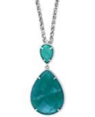 Effy Amazonite Pendant Necklace (15-3/4 Ct. T.w.) In Sterling Silver