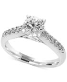 Effy Diamond Engagement Ring (1-1/4 Ct. T.w.) In 18k White Gold