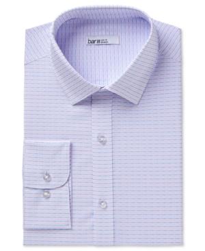 Bar Iii Men's Slim-fit Stretch Easy-care Grid Dress Shirt, Created For Macy's