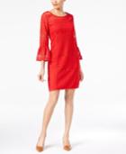 Alfani Trumpet-sleeve Crochet Dress Available In Regular & Petite Sizes, Created For Macy's