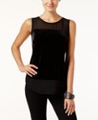 Inc International Concepts Illusion-trim Top, Only At Macy's