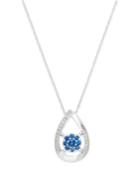 Sapphire (1/4 Ct. T.w.) And Diamond Accent Pendant Necklace In 14k White Gold