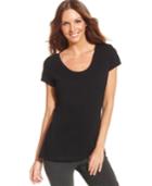 Style & Co. Short-sleeve Scoop-neck Tee, Only At Macy's