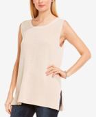 Vince Camuto Cotton Sleeveless Ribbed Sweater