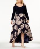 Xscape Plus Size Printed High-low Gown