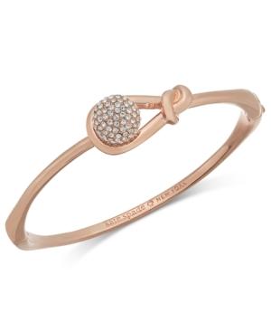 Kate Spade New York Rose Gold-tone Pave Ball & Loop Bangle Bracelet
