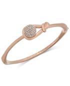 Kate Spade New York Rose Gold-tone Pave Ball & Loop Bangle Bracelet